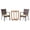 Brown/Cream/Teak, variant on GDF Studio Heminger Outdoor Acacia Wood and Wicker 3 Piece Bistro Set with Cushions, Gray