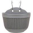 thumbnail image 1 of 2024 Plastic hanging flowerpot with hooks For garden, balcony, patio, outdoor 21 x 13.5 cm, Gray, 1 of 4