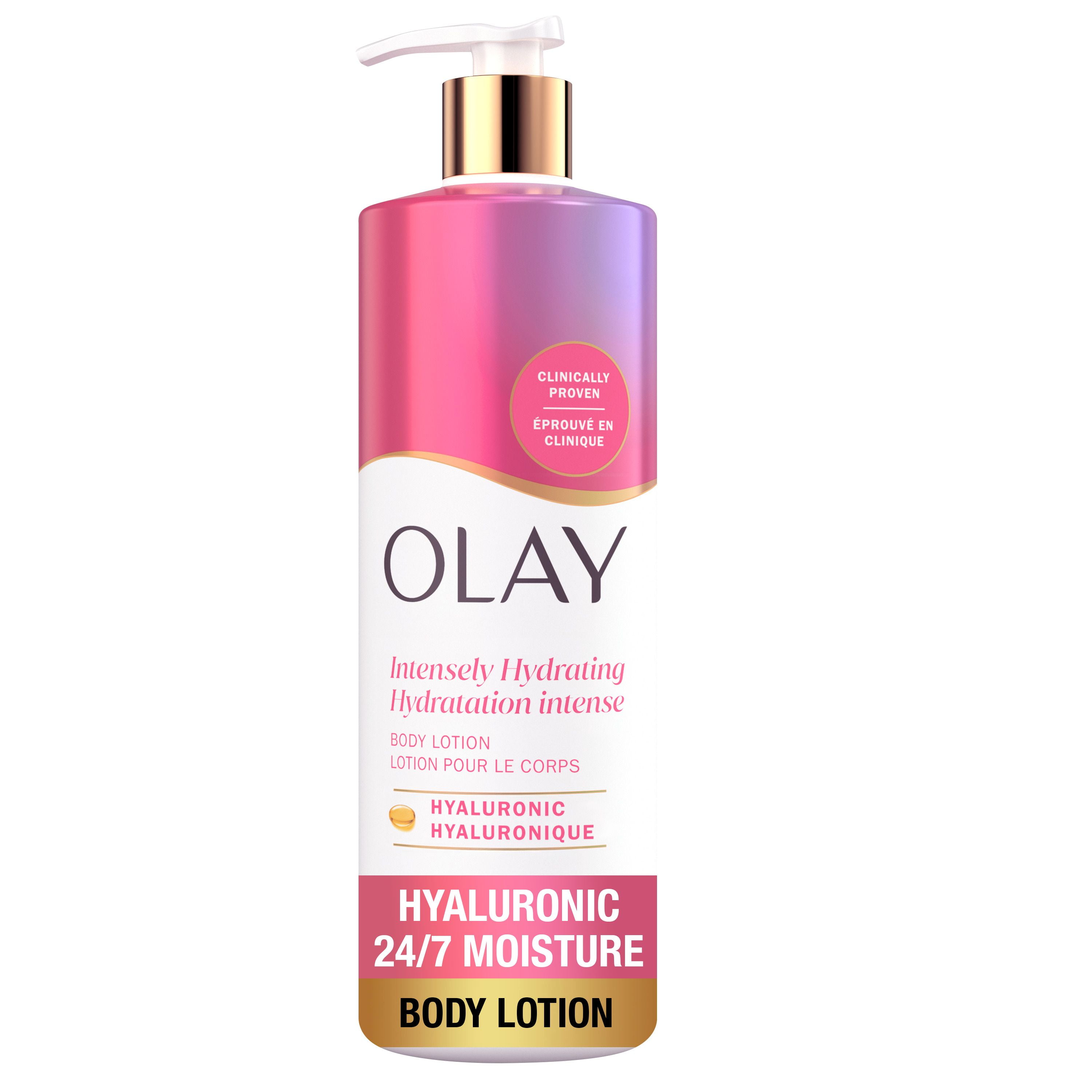 Lotion pour le corps nourrissante et hydratante Olay avec acide hyaluronique pompe, 502 mL