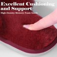 thumbnail image 4 of ELElax Women's Cross Band Slippers Fuzzy Soft House Slippers Plush Furry Warm Cozy Open Toe Fluffy Home Shoes Comfy Indoor Outdoor Slip On Breathable， Red, 4 of 6