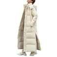thumbnail image 3 of hirigin Women Loose Coat, Long Sleeve Hooded Cotton-Padded Clothes Pockets Split Spring Street Casual Party Cardigan, M-L-XL-2XL-3XL, 3 of 4
