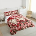 thumbnail image 3 of Homewish Cute Cartoon Gnome Queen Comforter Set,Pink Rose Flower Bedding Sets,Happy Valentine'S Day Bedding Comforter Set For Teens,Ultra Soft Home Decor Reversible,3-Piece, 3 of 8