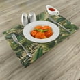 thumbnail image 2 of Ambesonne Green Place Mats Set of 4, Modern Exotics Palm Tree Leaf, Standard Size, Khaki Teal Pastel Brown, 2 of 5