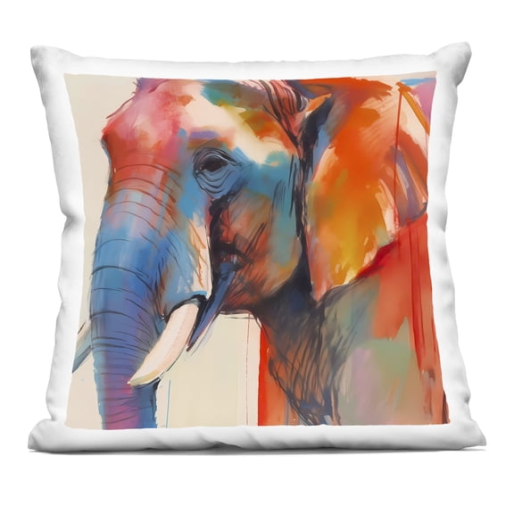 Stupell Industries - Bold Modern Elephant Throw Pillow 18" x 18" by Walker Noble