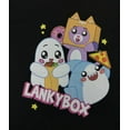 thumbnail image 2 of LankyBox Cute Characters With Snacks Crew Neck Short Sleeve Boy's Black T-shirt-XXL, 2 of 3