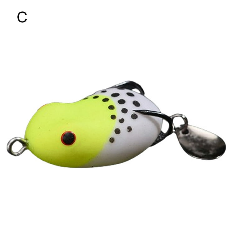 CXDa 8.5g Leak-Proof Frog Lures Double Hook Lightweight Soft Fishing Baits  Top water Artificial Ray Frog for Outdoor 