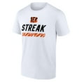 thumbnail image 2 of Men's White Cincinnati Bengals Streak T-Shirt, 2 of 3