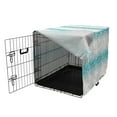 thumbnail image 3 of Turquoise Dog Crate Cover, Abstract Floral Flowers Pattern Classic Design Illustration, Easy to Use Pet Kennel Cover Small Dogs Puppies Kittens, 7 Sizes, Teal Turquoise White, by Ambesonne, 3 of 6