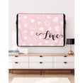 thumbnail image 3 of Outdoor TV Cover 40 to 43 Inch Weatherproof, Pink Valentine's Day Waterproof TV Screen Protector for Outside Decor with Zipper and Pocket 40"L x 25"H , Valentines Love Heart, 3 of 7
