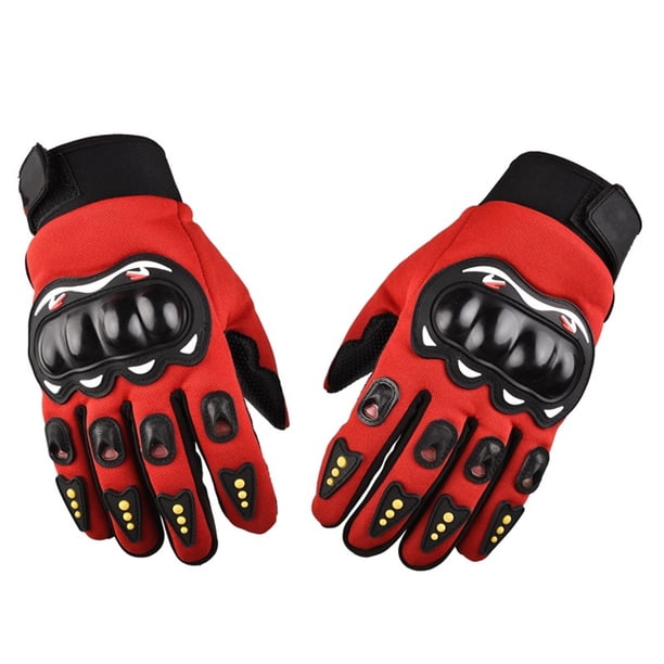 Guantes de pantalla táctil, guantes de motocicleta, guantes de carreras de deportes de motor duros con pantalla táctil, guantes de nudillos duros, aspecto llamativo