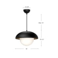 thumbnail image 4 of PD522016MBOP-Alora Lighting-Rubio - 1 Light Pendant-10.5 Inches Tall and 16 Inches Wide   Matte Black Finish with Opal Matte Glass, 4 of 7