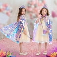 thumbnail image 4 of MUSICOZY Girls Princess Dress Up Toys,Baby Princess Dress Up Clothes Rainbow Mermaid Cape Kit 9 Pcs Gift Set for Little Girls 3 4 5 6 7 8 Years,kids Costume Set Props fot Halloween Christmas,Purple, 4 of 6
