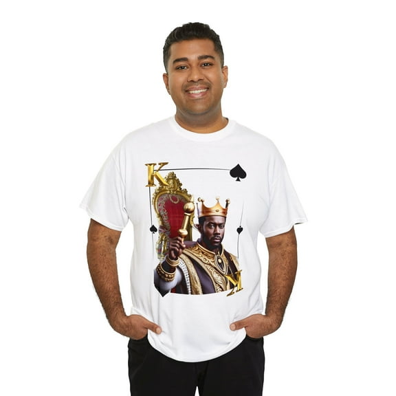 King of Spades African American graphic playing card tee, mens tshirts