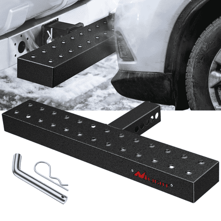 Nilight 2" Hitch Step with Receiver Pin, Rear Bumper Guard Protector 23.5", Upgraded Textured Black Anti-Slip Step Bar for Truck SUV Pickup