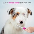 thumbnail image 6 of Poodle Grooming Comb - Metal Dematting Comb with Long & Short Stainless Steel Teeth for Removing Matted Hair & Knots, Safe and Gentle for Dogs & Cats (Pink), 6 of 7