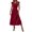 Red, variant on Bohemian Maxi Dress for Women Ruffle Hem Sleeveless Square Neck Casual Beach Vacation Long Sun Dresses, Red XXL