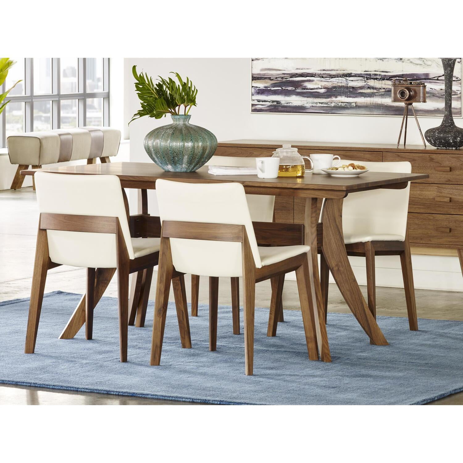 FLORENCE RECTANGULAR DINING TABLE SMALL WALNUT - Walmart.com
