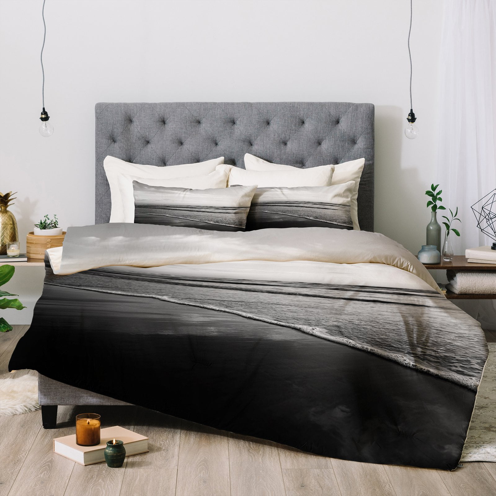 Bree Madden Ombre Black Comforter by Deny Designs