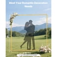 thumbnail image 2 of KFFKFF Arch Backdrop Stand, 6.6 x 6.6 ft, Stable Structure, Easy Assembly, Square Gold Metal Arch Backdrop Stand, 2 of 9