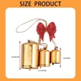 thumbnail image 3 of Under 10 Hangs Set of 3 Giant Harmony Cow Bells Handmade Rustic Christmas Hanging Bells On Rope Harmony Wind Chimes Bells Hanging Harmony Cow Bells for Home & Garden Decor, 3 of 7