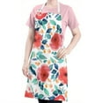thumbnail image 5 of Pioneer Flower Floral Print Pattern Apron-Garden Aprons for Women with Pockets-Cotton Linen Waterproof Kitchen Cooking Gardening Aprons Adjustable for Kitchen,Cooking,BBQ and Salon 33x27 Inch, 5 of 7