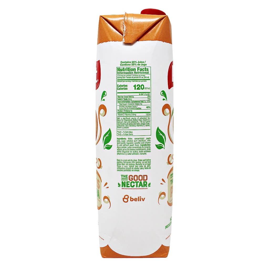 Petit Nectar, Peach Juice, 33.8 fl oz, Tetra Pack, Nectar Juice