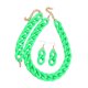 thumbnail image 5 of Conjunto de collar pulsera y pendientes Salvador Joyería de cadena gruesa acrílico, 5 of 9