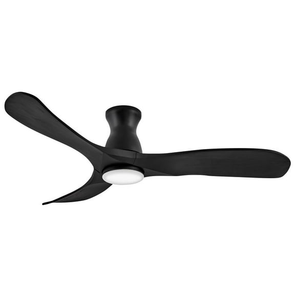 903456FBB-LDD Hinkley Lighting Swell Flush Illuminated - 3 Blade Ceiling Fan with Light Kit In Modern Style-12.75 Inches Tall and 56 Inches Wide-Matte