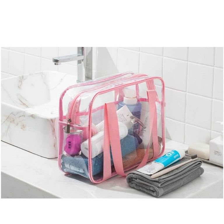 Zippered Tote Bag, Portable Bathroom Travel Bag In Waterproof