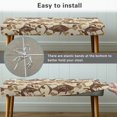 thumbnail image 6 of XYZCANDO Polyester Spandex Fabric Rectangle Long Bench Cover for Dining Room Living Room, Scratch Resistant Stretch Bench Seat Covers, Vintage Tuna Fish Print, 6 of 9