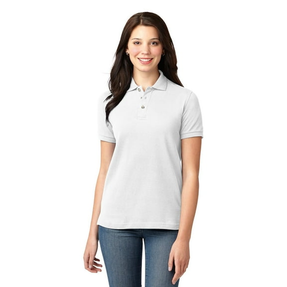 Port Authority Ladies Heavyweight Cotton Pique Polo. L420