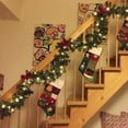 thumbnail image 4 of Guirnalda navideña de 2,7 m con luces, decoraciones de lujo, pancarta de ratán para árbol de Navidad, decoración colgante para Navidad, decoración para fiestas en el hogar, 4 of 5