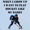 thumbnail image 2 of CafePress - Play Hockey Like My Daddy Body Suit - Baby Light Bodysuit, Size Newborn - 24 Months, 2 of 4