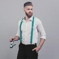 thumbnail image 3 of HISDERN Mens Elastic Suspenders and Bowtie Set Handkerchief Bow Ties Suspender Adjustable X-Back Braces, 3 of 7
