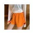thumbnail image 2 of Pantalones cortos deportivos de cintura alta, pantalones cortos deportivos de pierna ancha ajustados informales para mujer, verano, 2 of 8