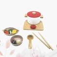 thumbnail image 4 of 1 Set Wood Hotpot Cooking Toy Adorable Food DIY Kitchen Toy for Kids Children (Hot Pot Combination), 4 of 6