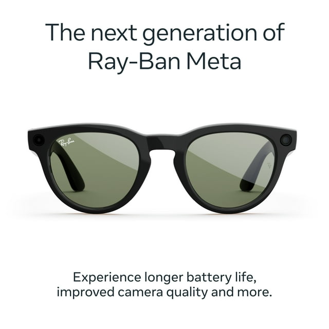 Ray-Ban | Meta Headliner (Gen 2) - Shiny Black, Green lenses