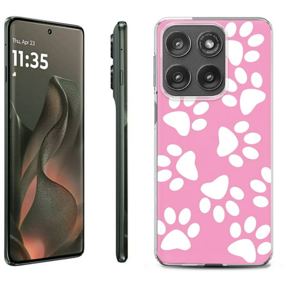 For Motorola Moto Edge 5G 2025 Protective Shockproof Phone Case, by OneToughShield - Pet Paw/ Pink
