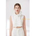 thumbnail image 4 of LoudSung Fake Collar Detachable Half Shirt Blouse False Dickey Collar Lace Ruffle Decorative Elegant for Women Girls, 4 of 7