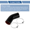 thumbnail image 4 of Unique Bargains 1 Set 54mm/2.13" ID 90mm/3.54" Length 45 Degrees Black Red Car Silicone Hose with Clamps Coolant Hose Universal, 4 of 7