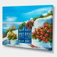 thumbnail image 3 of Designart ' House With Colorful Flowers Near The Sea III ' Nautical & Coastal Canvas Wall Art Print, 3 of 4