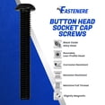 thumbnail image 3 of Fastenere Button Head Socket Cap Screws - 5/16-18 x 3" (25-Pcs) Alloy Steel, Fully Threaded, Fine Black Oxide Finish, Corrosion-Resistant, Machine Thread, Easy to Install w/ Allen Hex Drive, 3 of 7