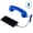 Blue, variant on Retro Phone Handset for iPhone & Android, Vintage Telephone Receiver with Microphone & Speaker, Plug-and-Play Wired Headset, 90s Style Photo Prop Gift