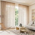 thumbnail image 7 of Yhmxh Extra Curtains for Bedroom Living Room 106 Inches Long Darkening Window Curtain 2 Panels Set, Farmhouse Light Filtering Faux Linen Textured Curtains Drapeswith Rod Pocket, 59" Wx106" L, 7 of 7