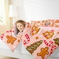 thumbnail image 5 of Manfei Kawaii Gingerbread Man Queen Comforter Set,Gchic Christmas Tree Bedding Sets,Pink Brown Red Bedding Comforter Set For Girls Kids,Breathable Home Decor Reversible,3 Pieces, 5 of 9