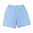 thumbnail image 4 of JTieacloth Classic Mens Cargo Short Men's Linen Summer Breathable Five Shorts,Blue, 4 of 4