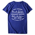 thumbnail image 4 of Gibobby Playera de Manga Corta Casual Suave Casual Tops Camiseta corta Impresión Blusa suelta O-cuello Mangas Mujer Blusa de mujer(Azul,G), 4 of 5