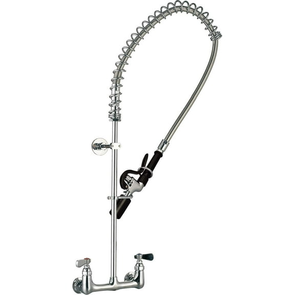 Tap Industries TPRF-8 Commercial NSF Wall-Mount Pre-Rinse Faucet with Spray Valve for Restaurant Kitchens