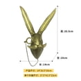 thumbnail image 2 of Gold Bunny Head Wall Decor with Monocle & Mustache, Vintage Animal Sculpture for Living Room & Entryway, 2 of 6