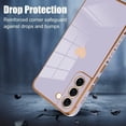thumbnail image 3 of Compatible with Samsung Galaxy S22 Plus 5G Case Love Heart Plating Electroplate Luxury Elegant Case Camera Protector Soft TPU Shockproof Protective Corner Back Cover Galaxy S22+ 5G Case -Purple, 3 of 10